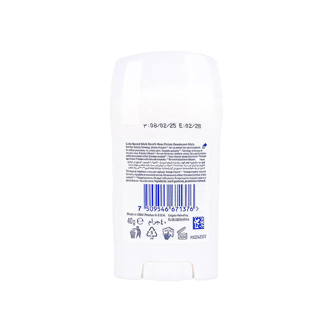 56701-Lady Speed Stick Zero 40g-Rose Petals +1