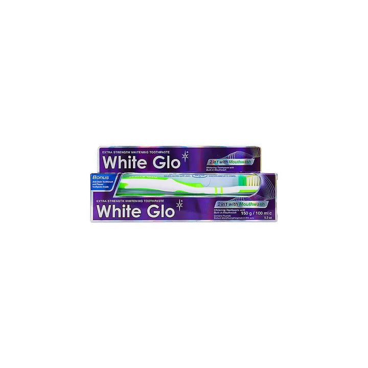 56717-White Glo 2 in 1 Mouthwash Toothpaste 100ml +1