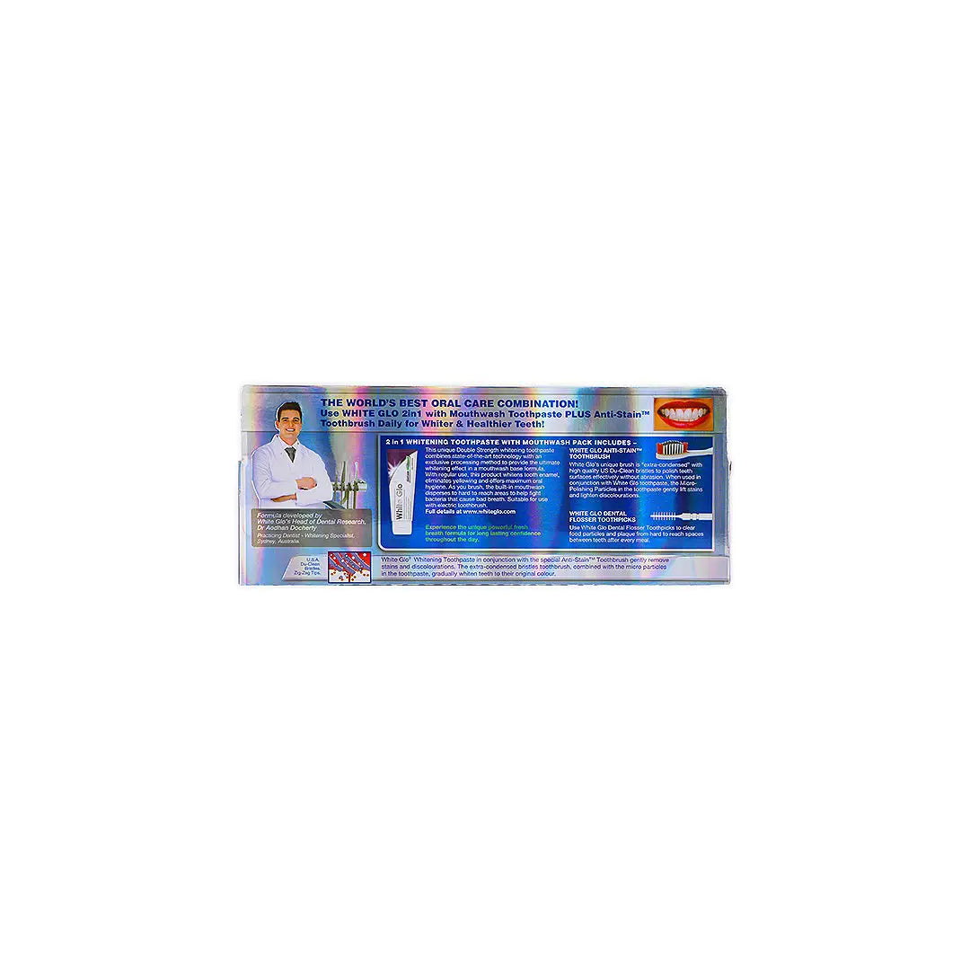 56717-White Glo 2 in 1 Mouthwash Toothpaste 100ml +3