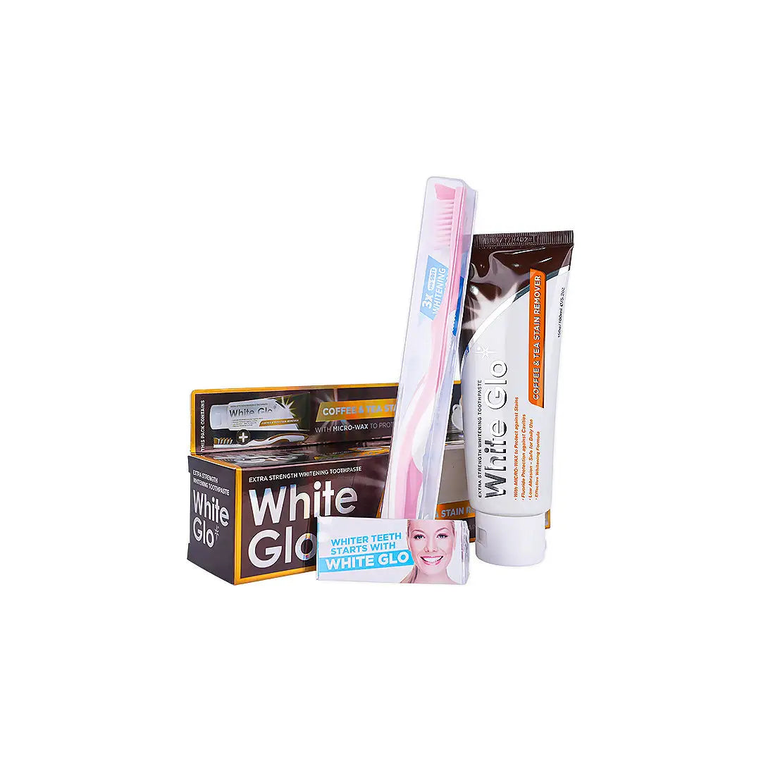 56718-White Glo Coffee & Tea Stain Remover Toothpaste 100ml +1