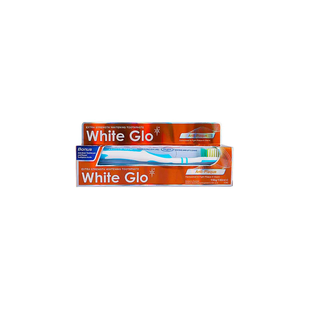 56719-White Glo Anti Plaque Toothpaste 100ml +1