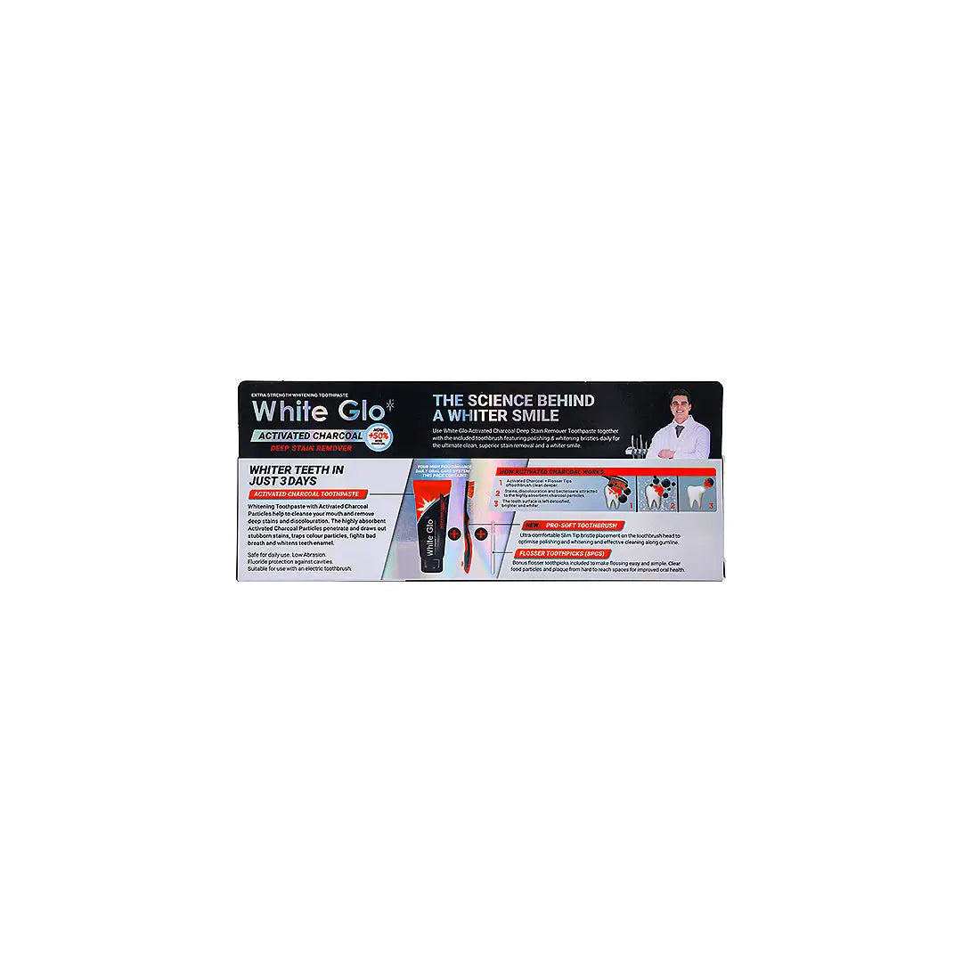 White Glo Activated Charcoal Toothpaste 100ml