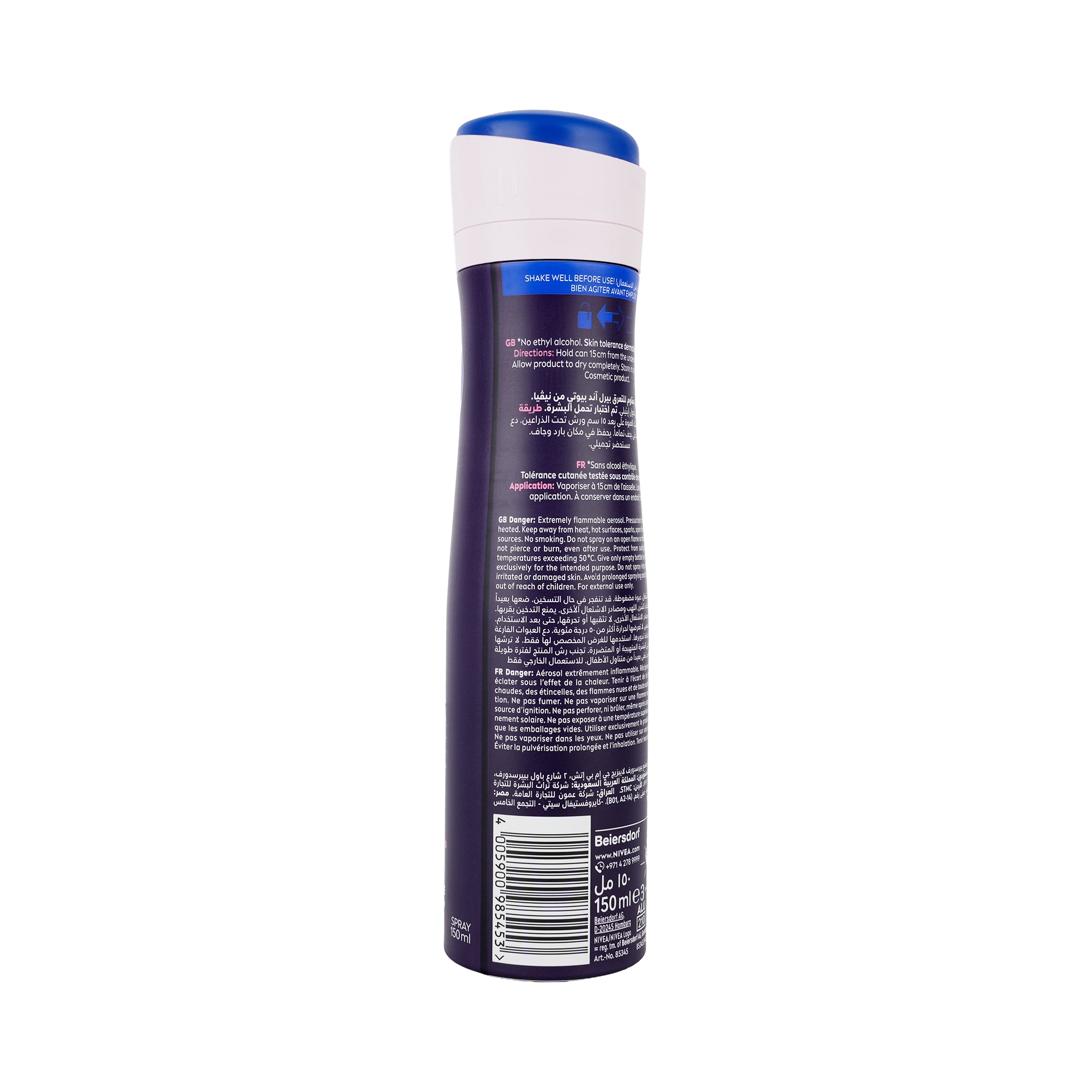 56730-Nivea 72h Anti-Perspirant Spray 150ml-Pearl & Beauty +1