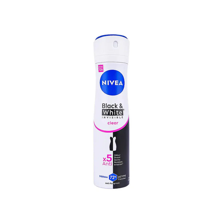 56731-Nivea Invisible B&amp;W 72h Anti-Perspirant Spray(W) 150ml-Clear