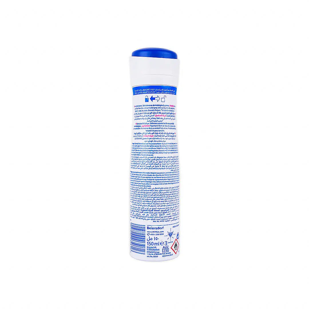 Nivea Invisible B&W 72h Anti-Perspirant Spray(W) 150ml-Clear