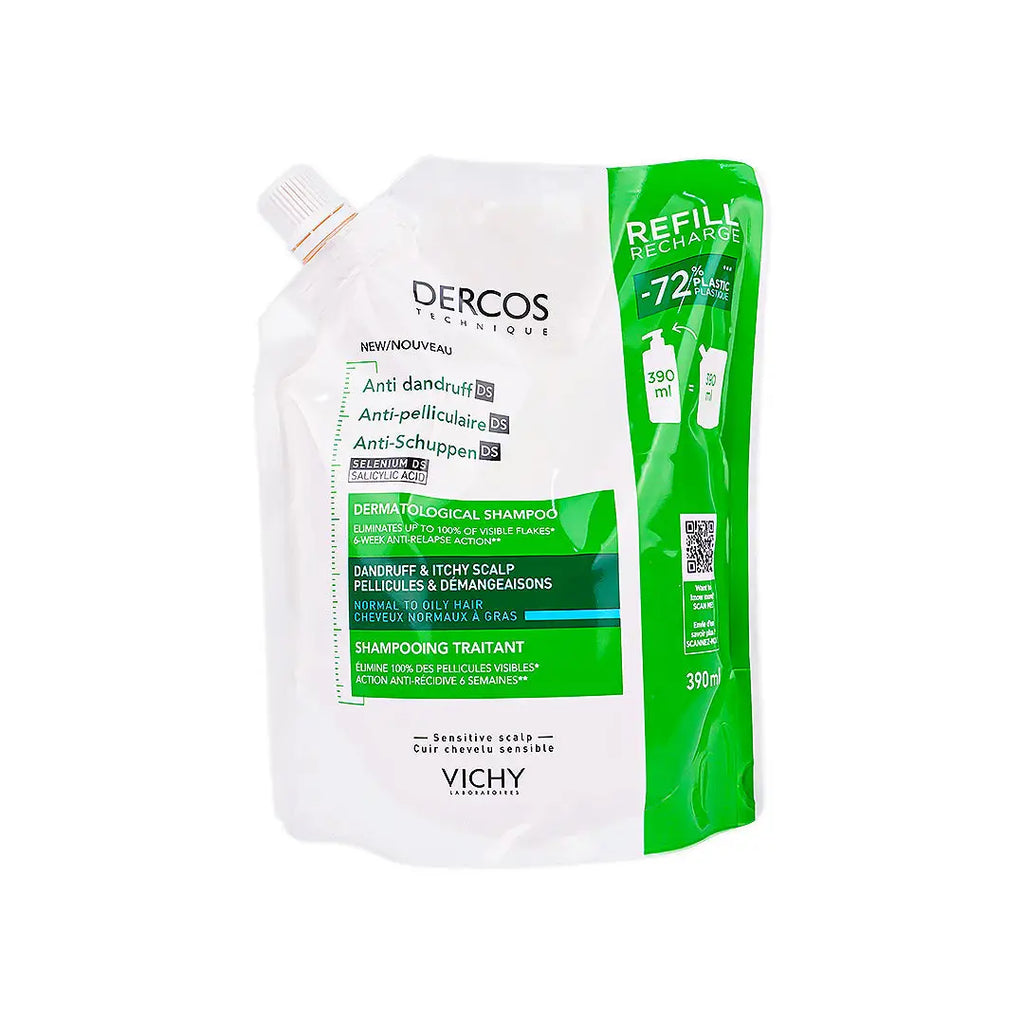Vichy Anti Dandruff Ds Normal To Oily Refill Shampoo 390ml