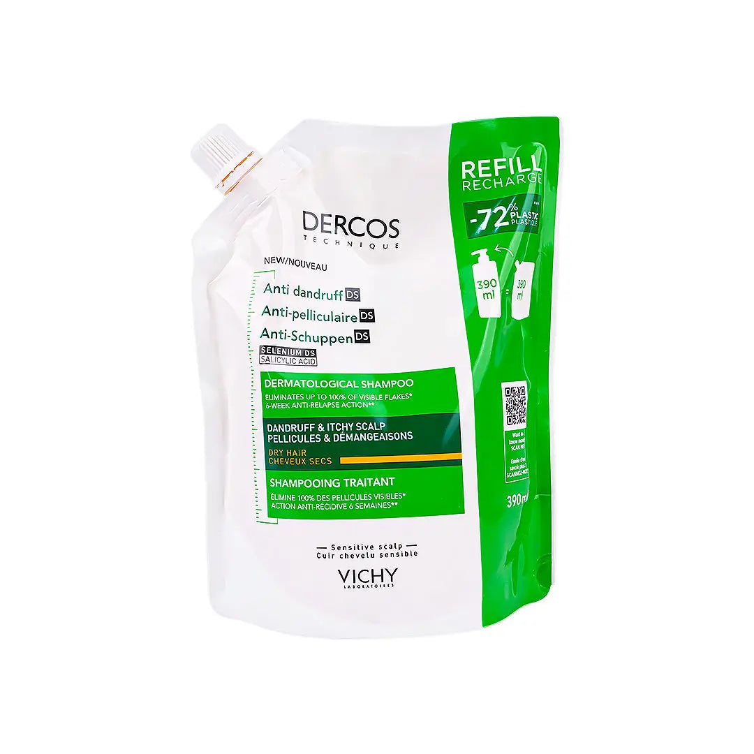 56737-Vichy Dercos Anti Dandruff Ds Dry Hair Refill Shampoo 390ml