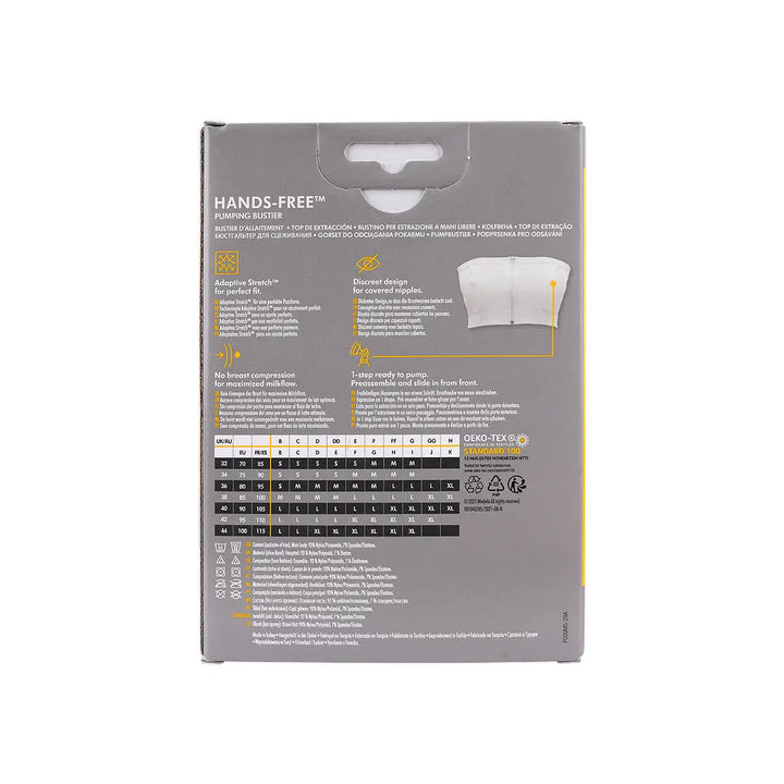 56755-Medela Hands Free Pumping Buster-White M +3