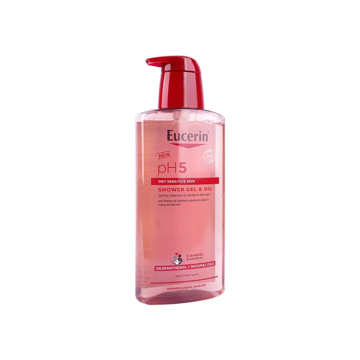 56793-Eucerin Ph5 Dry Sensitive Skin Shower Gel &amp; Oil 400ml +2