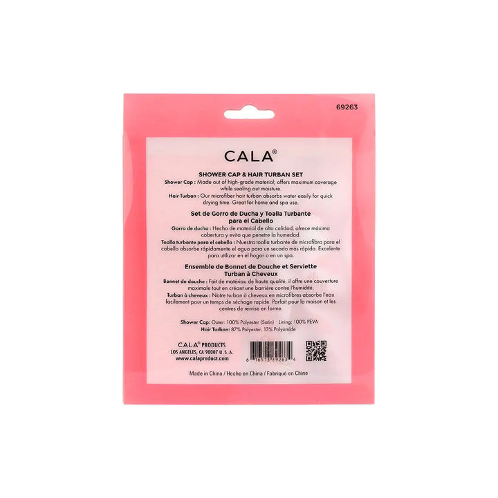 56794-Cala Shower Cap &amp; Hair Turban Set 2pcs +3