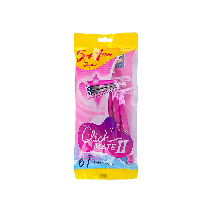 56795-Click Mate II Disposable Razors 5+1pcs