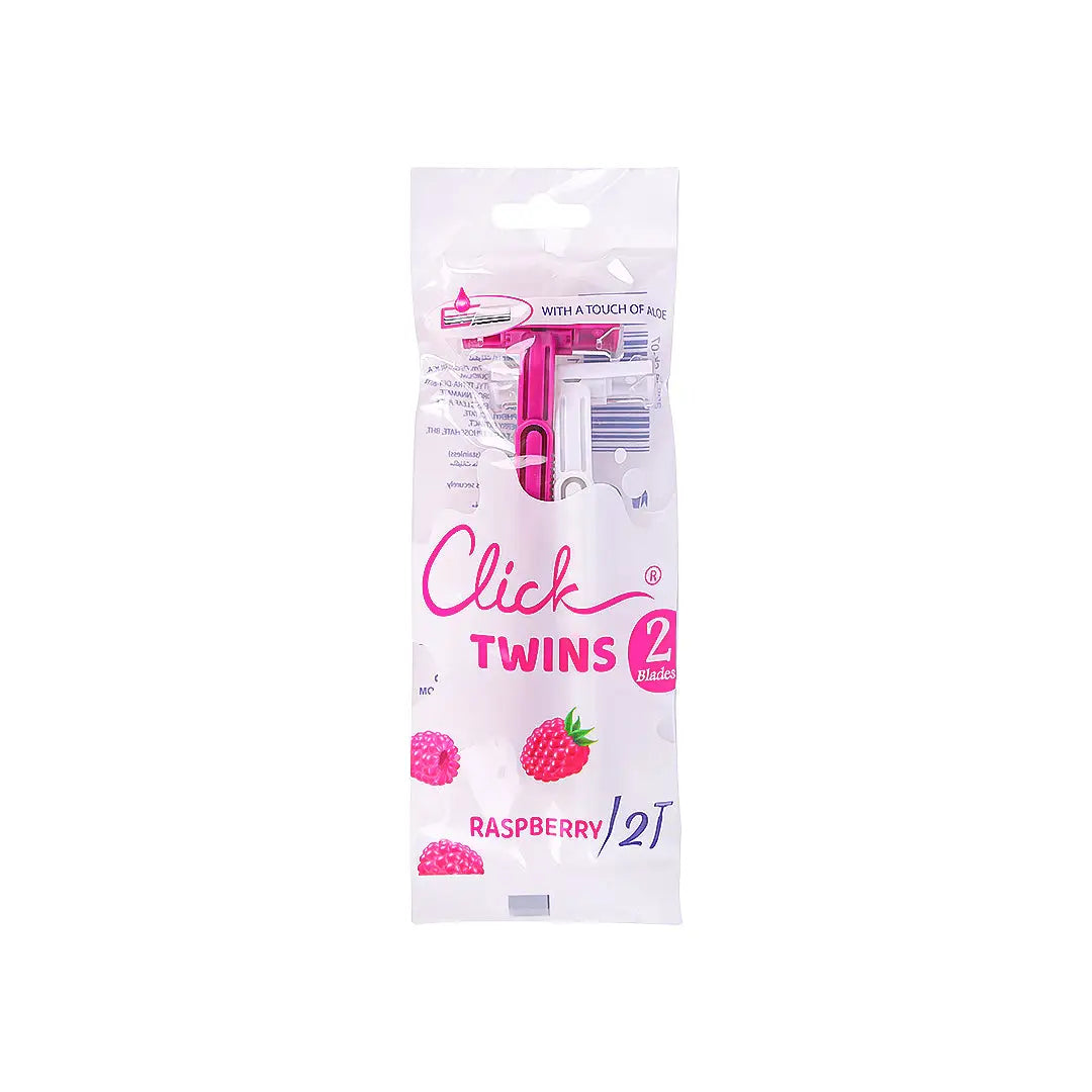 56796-Click Twins 2Blades 2Pcs-Raspberry