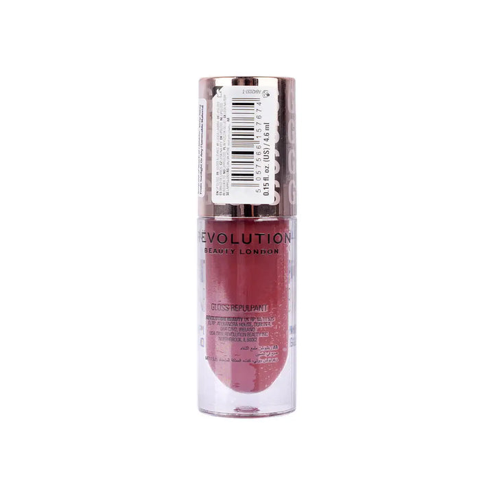 56813-Revolution Pout Bomb Plumping Gloss 4.6ml-Cookie Deep Nude +2