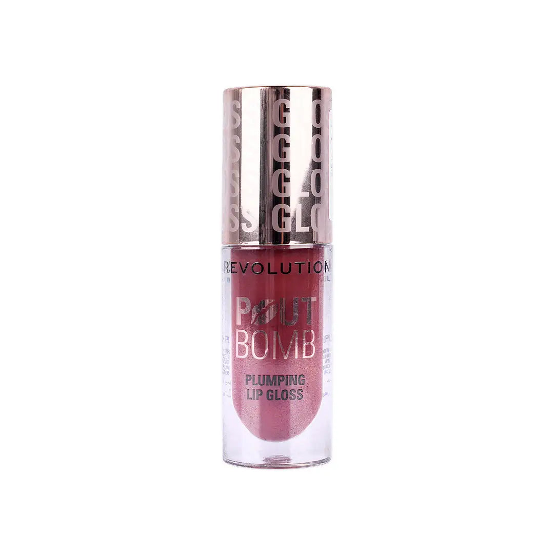 56813-Revolution Pout Bomb Plumping Gloss 4.6ml-Cookie Deep Nude