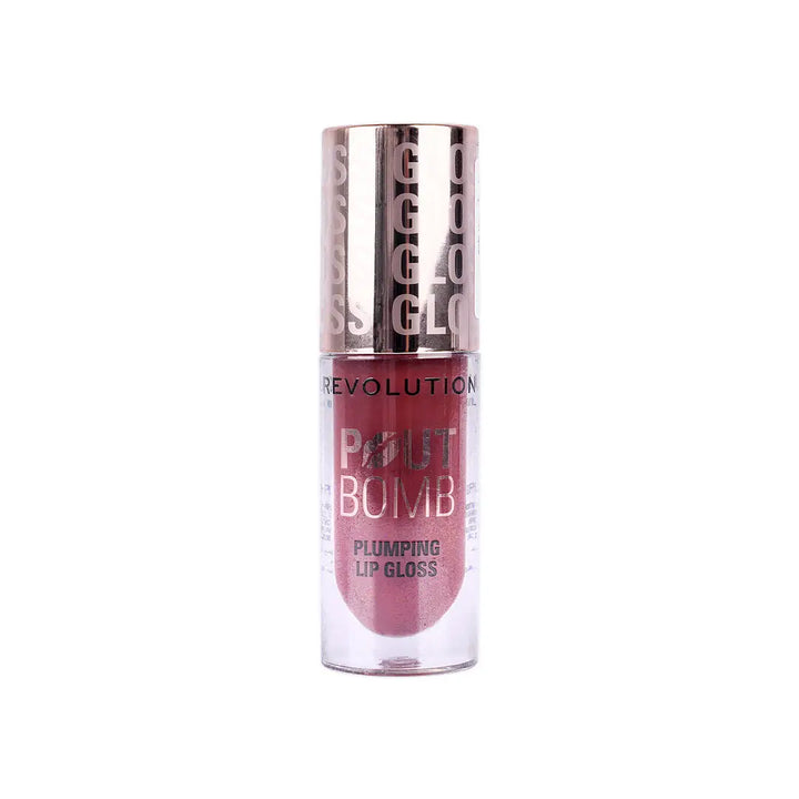 56813-Revolution Pout Bomb Plumping Gloss 4.6ml-Cookie Deep Nude
