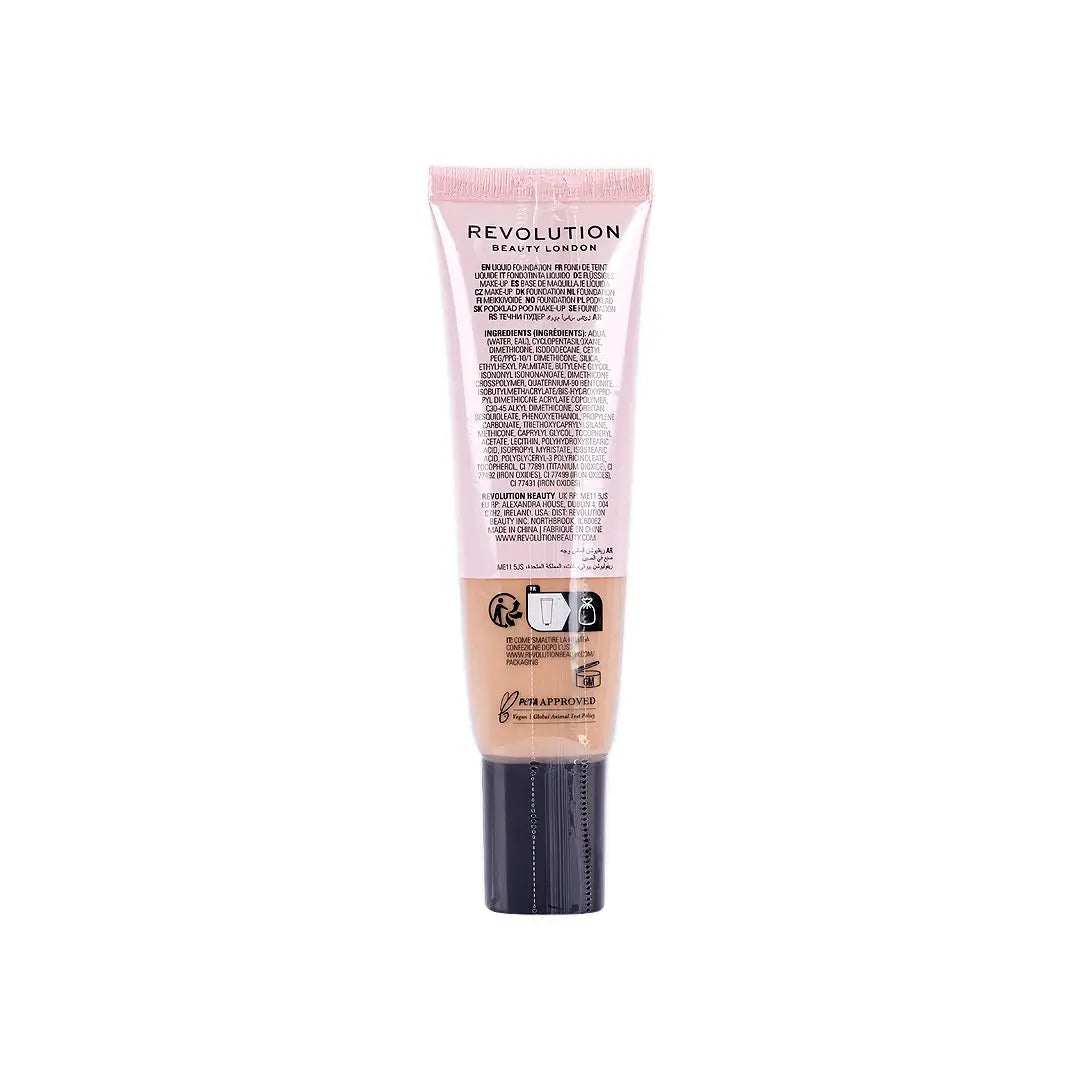 Revolution Conceal & Define Full Cover Tube Foundation-F6.5N