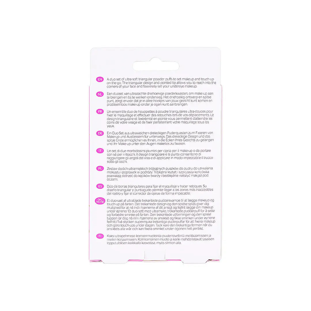 Brushworks Triangular Powder Puff Duo-Red