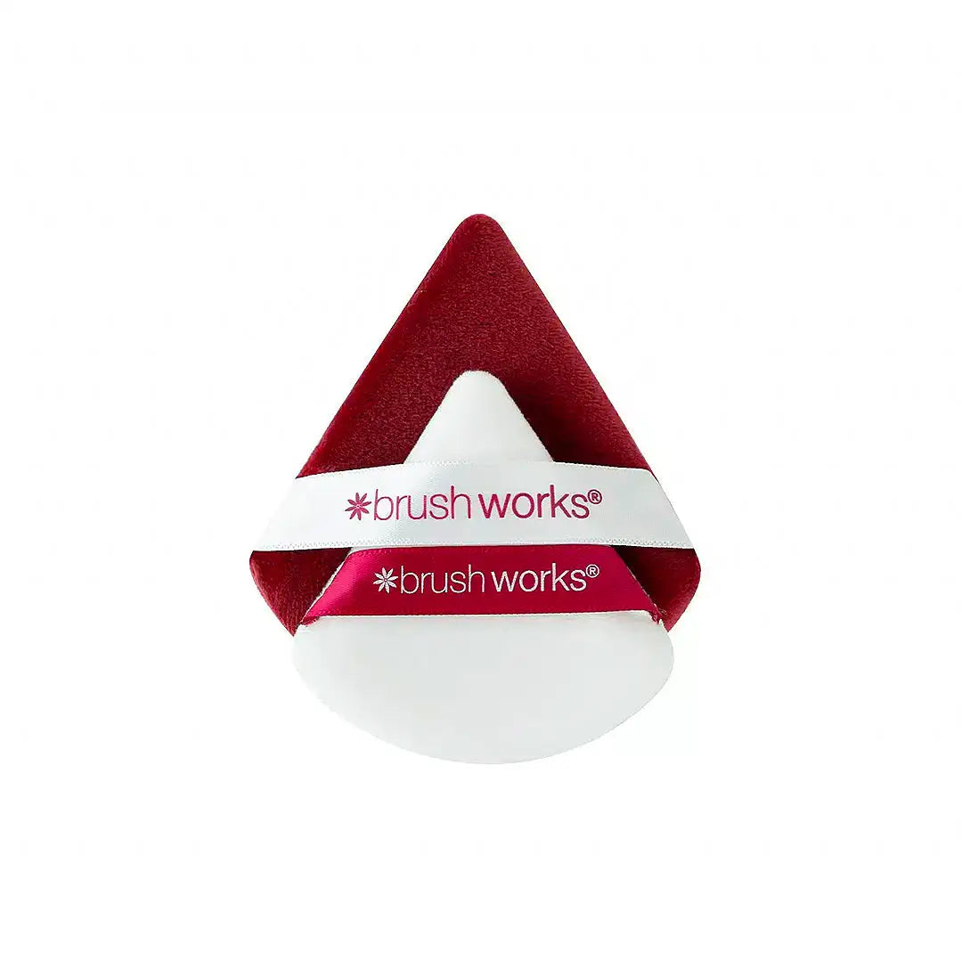 56887-Brushworks Triangular Powder Puff Duo-Red +1