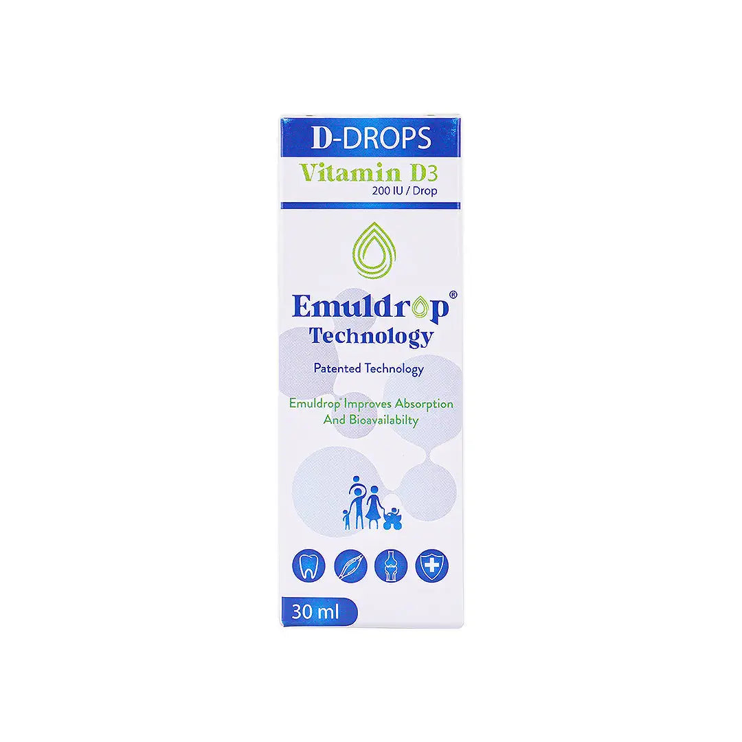 D-Drops Vitamin D3 200IU Emuldrops 30ml