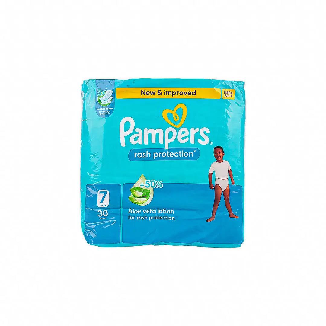 Pampers Rash Protection No.7 (15+Kg) 30Pcs