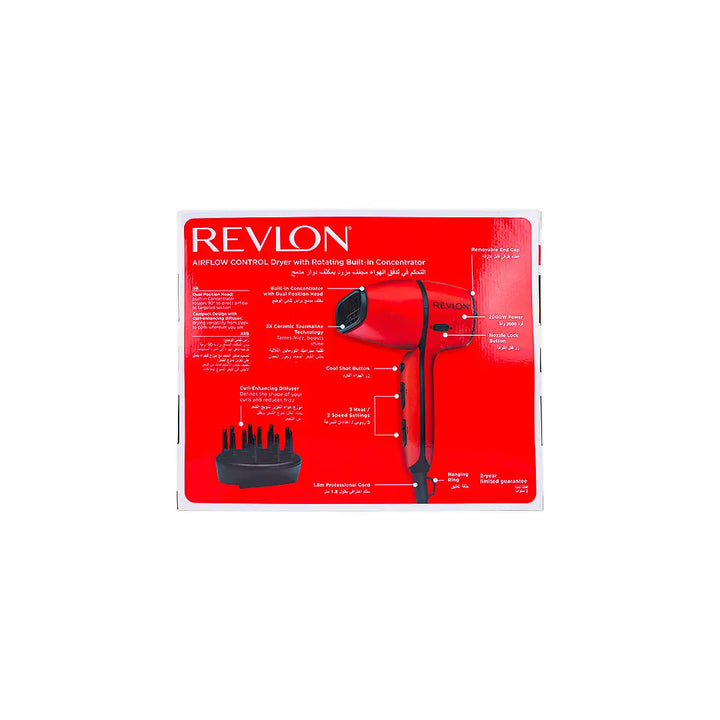 57002-Revlon Airflow Control Dryer Red-Rvdr5320Arb +7