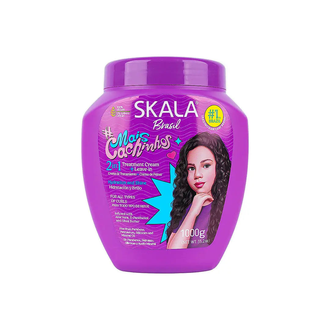 57010-Skala Brasil Mais Cachinhos 2In1 Treatment+Leave-In Cr 1000g