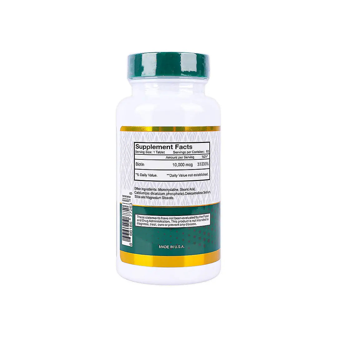 Best Biotin 10,000mcg 60 tablets