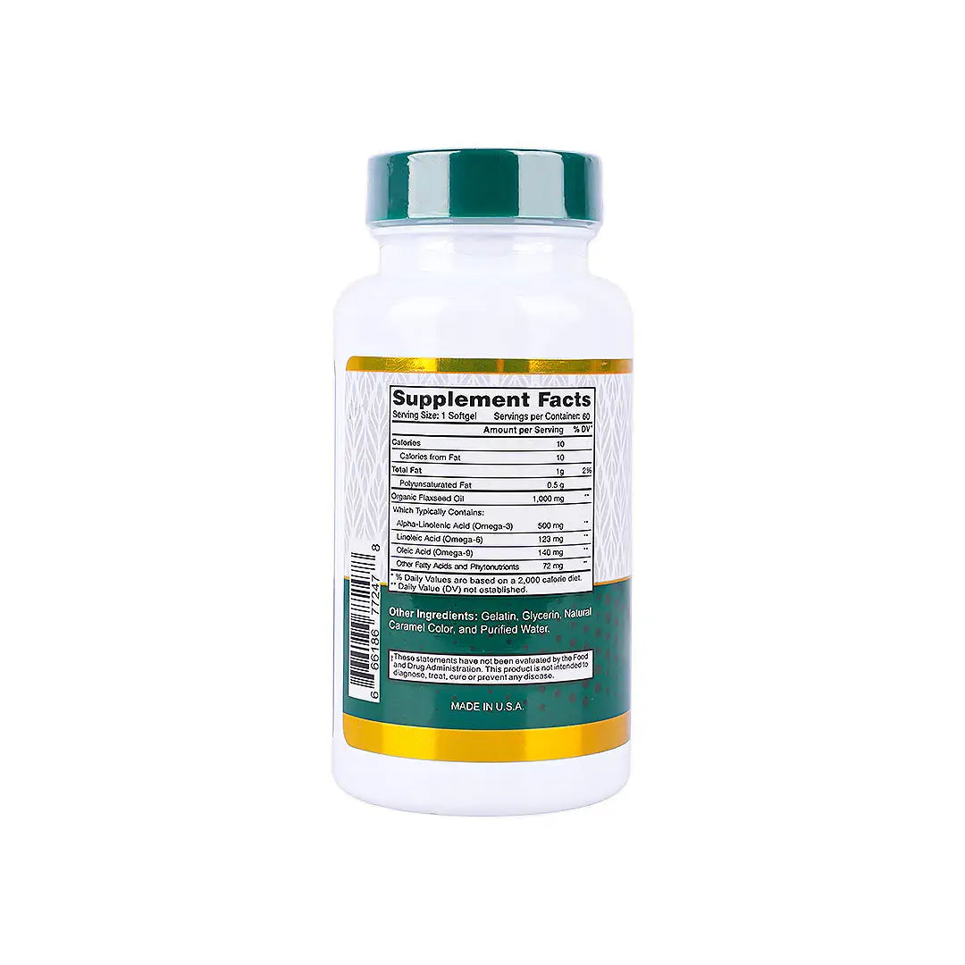 57027-Best Omega 3,6,9 Flax Oil 1000mg 60 softgels +1