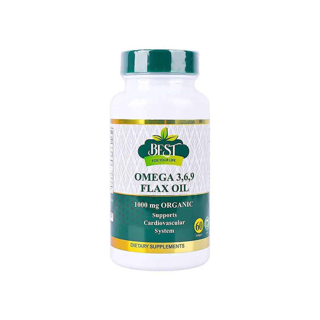 57027-Best Omega 3,6,9 Flax Oil 1000mg 60 softgels