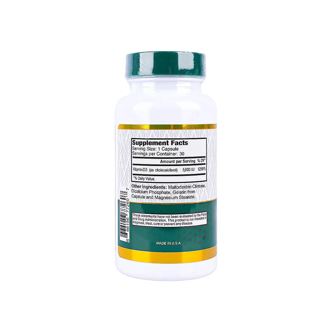 Best Vitamin D3 5,000 IU 30 Capsules