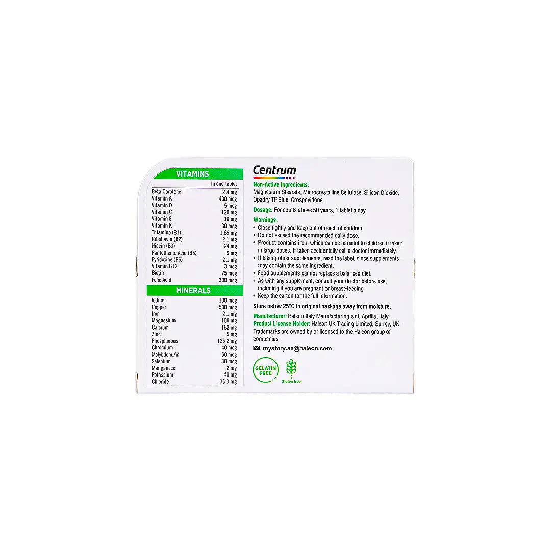 Centrum Silver A-Z 100 Tablets +7