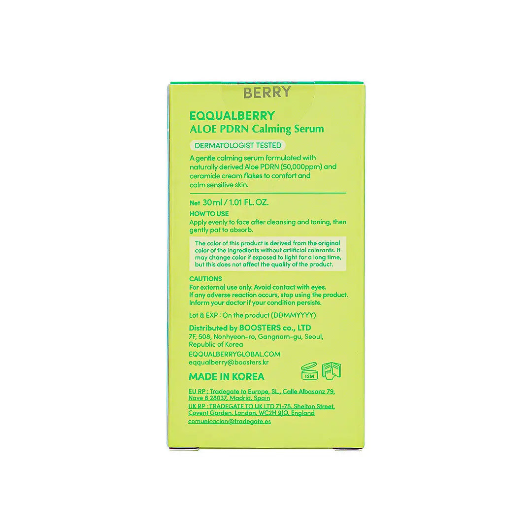 57056-Eqqual Berry Aloe Pdrn Calming Serum 30Ml-Green Aid +6