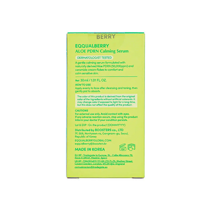 57056-Eqqual Berry Aloe Pdrn Calming Serum 30Ml-Green Aid +6