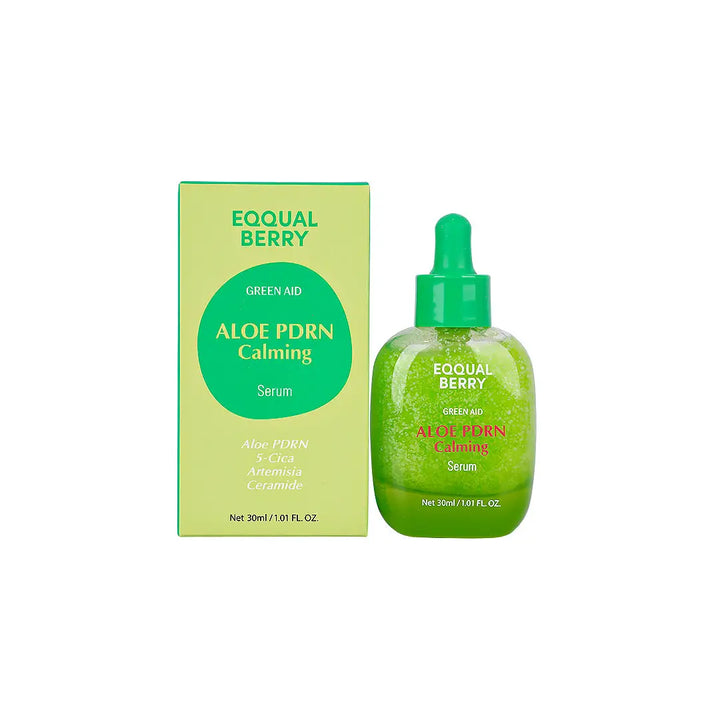 57056-Eqqual Berry Aloe Pdrn Calming Serum 30Ml-Green Aid +7