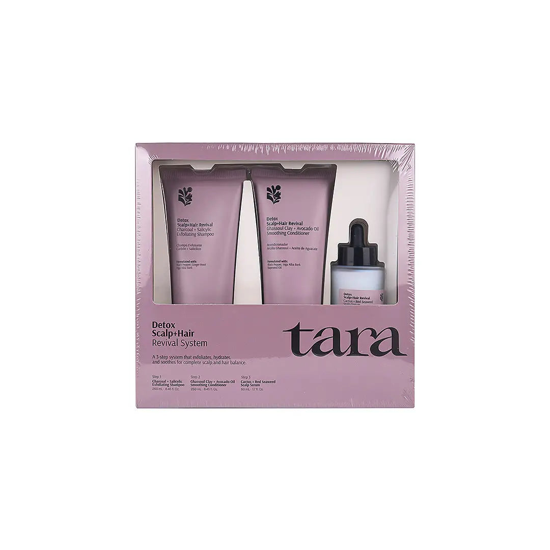 57088-Tara Detox Scalp+Hair Revival Shampoo+Conditioner+Serum