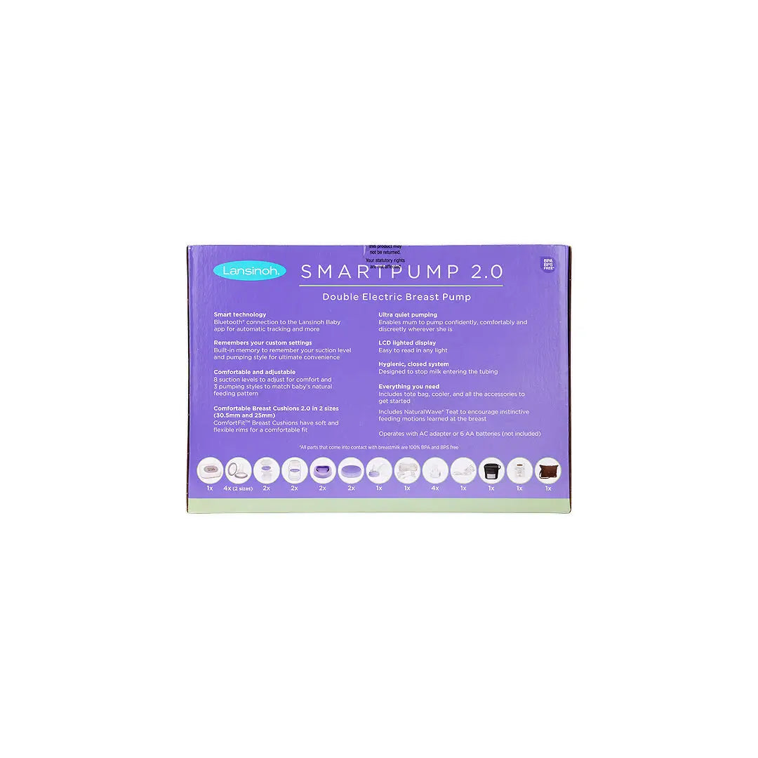 Lansinoh Smart Pump 2.0 Double Electric Breast Pump +2