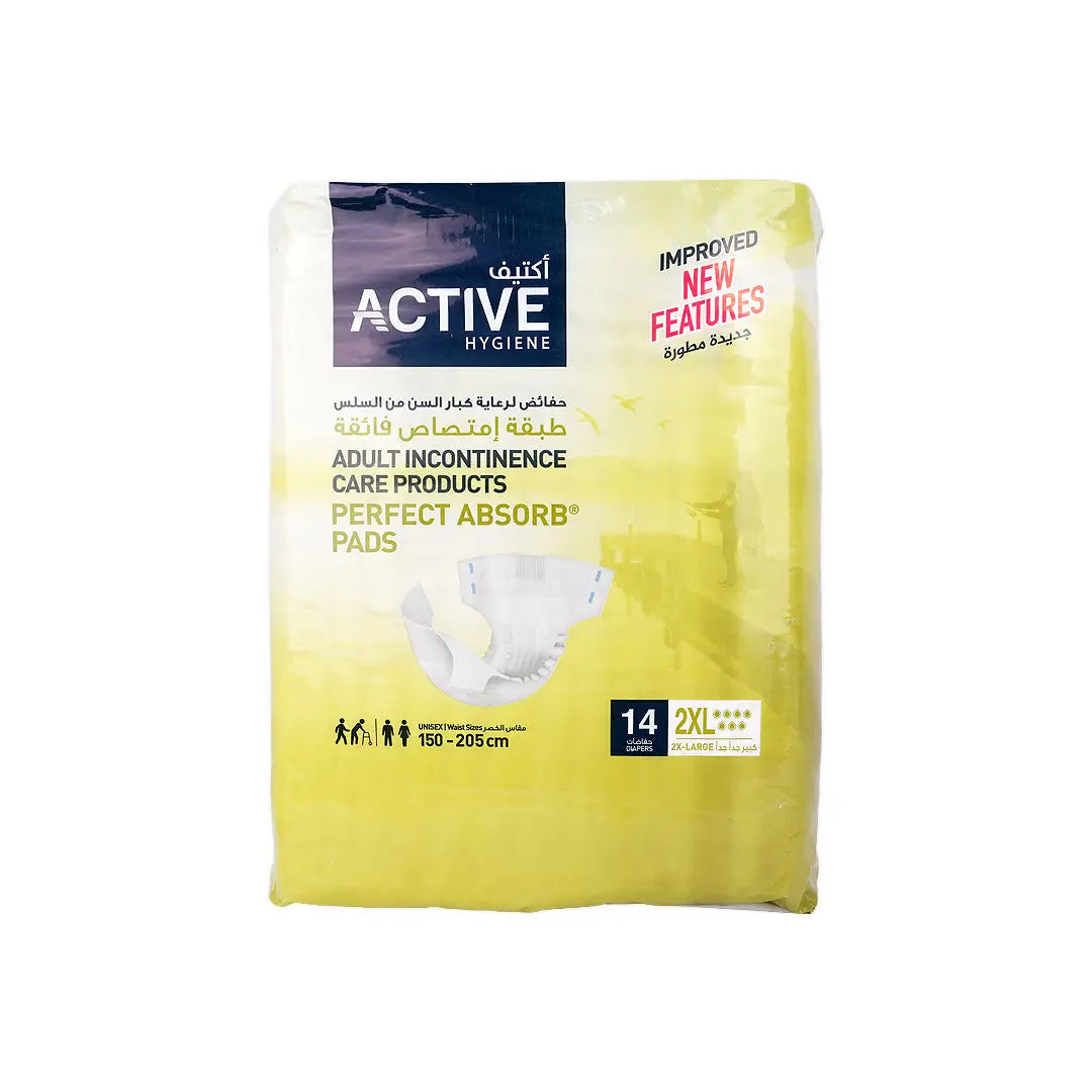 57150-Active Hygiene Diapers 150-205Cm 14Pcs-2Xl
