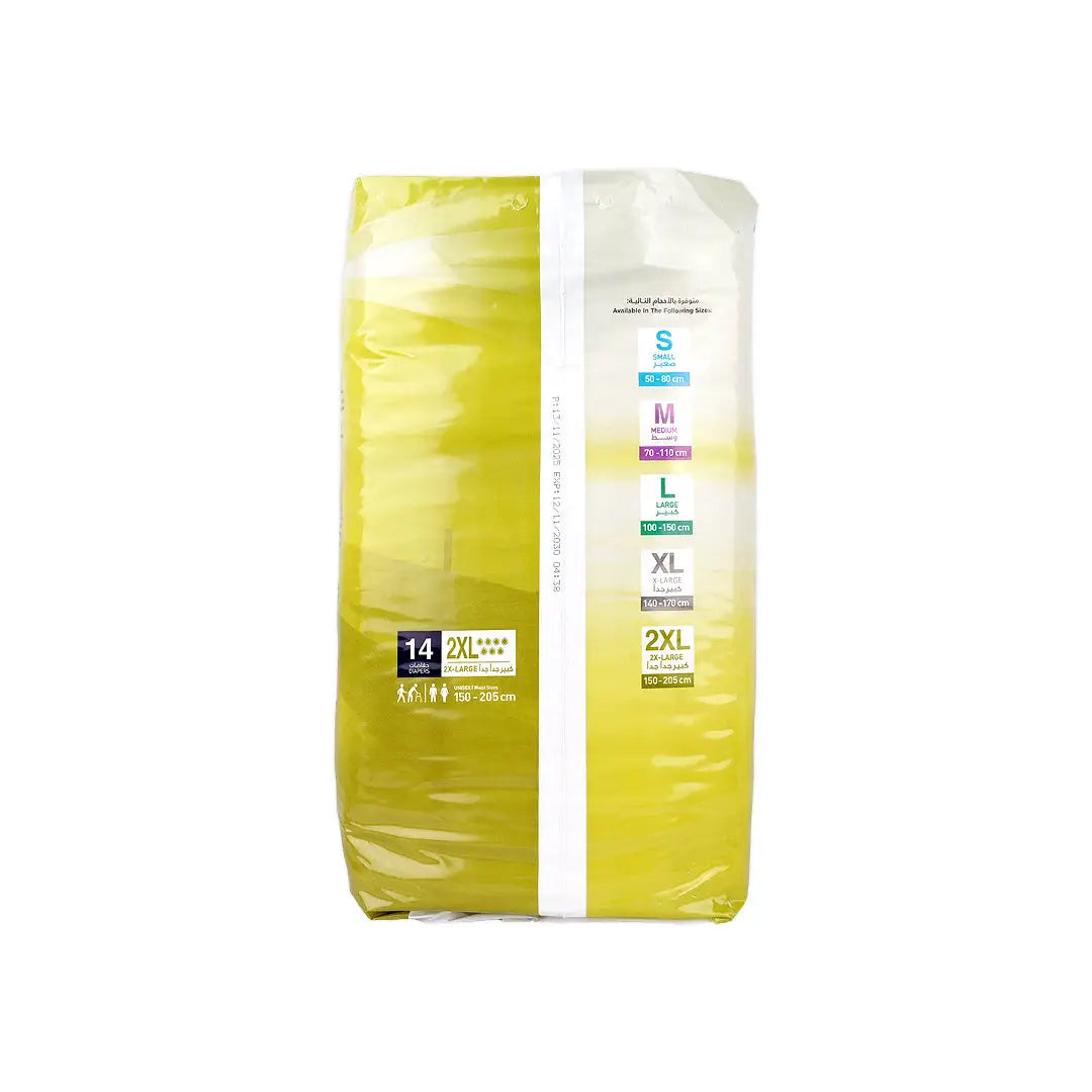 57150-Active Hygiene Diapers 150-205Cm 14Pcs-2Xl +1