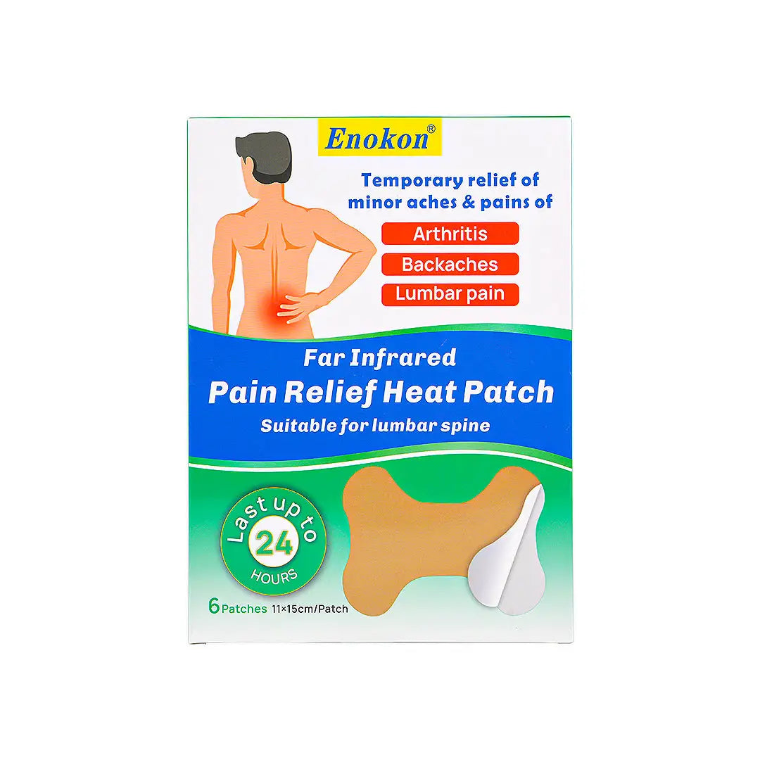 57161-Enokon Pain Relief Heat Lumbar Spine Patch 6pcs