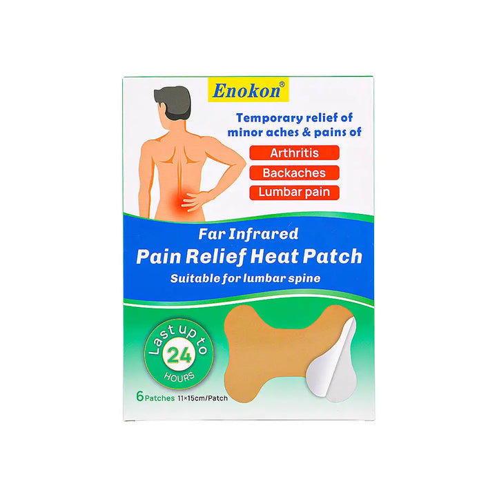 57161-Enokon Pain Relief Heat Lumbar Spine Patch 6pcs