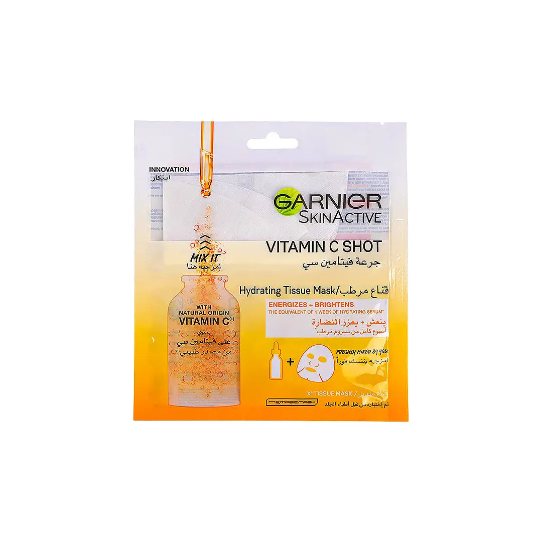 57167-Garnier Vitamin C Shot Hydrating Tissue Mask
