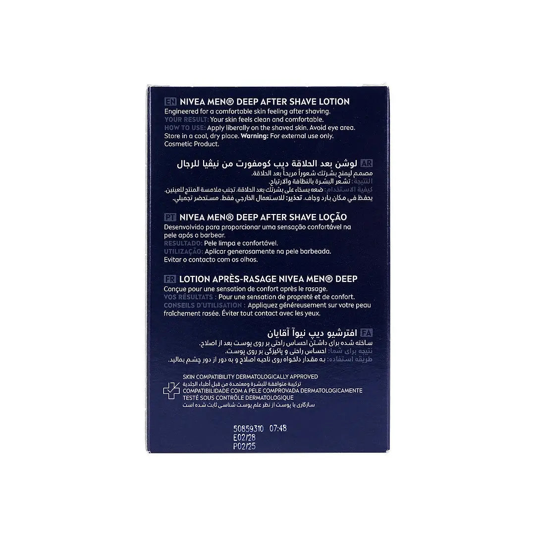 Nivea Men Deep Comfort After Shave Lotion 100ml +6