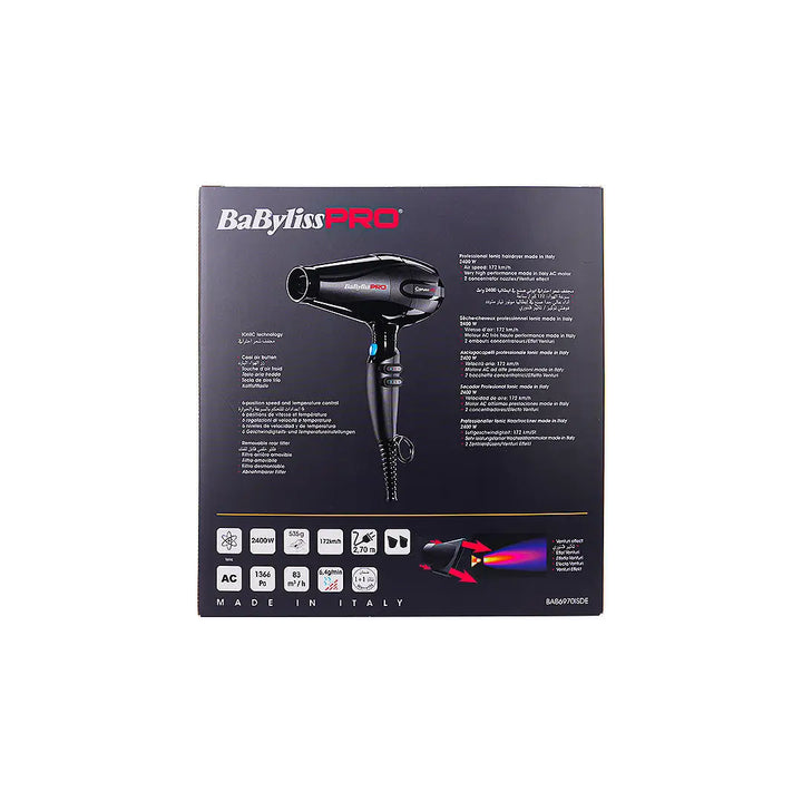 57251-Babyliss Pro Professional Hair Dryer Caruso-HQ-BAB6970ISDE +4