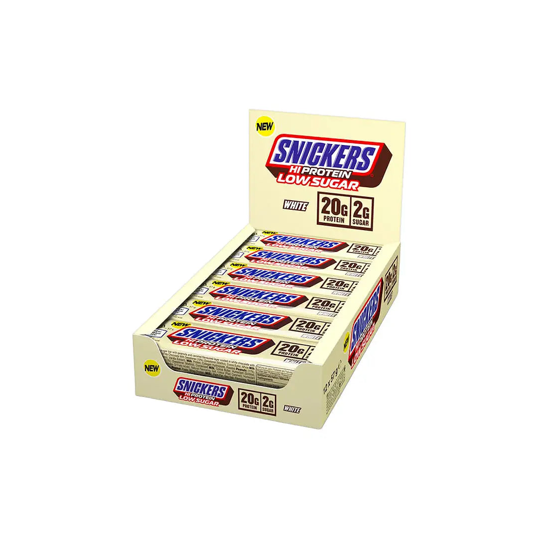 Snickers Hi Protein White Low Sugar Protein Bar 57g *12Pcs