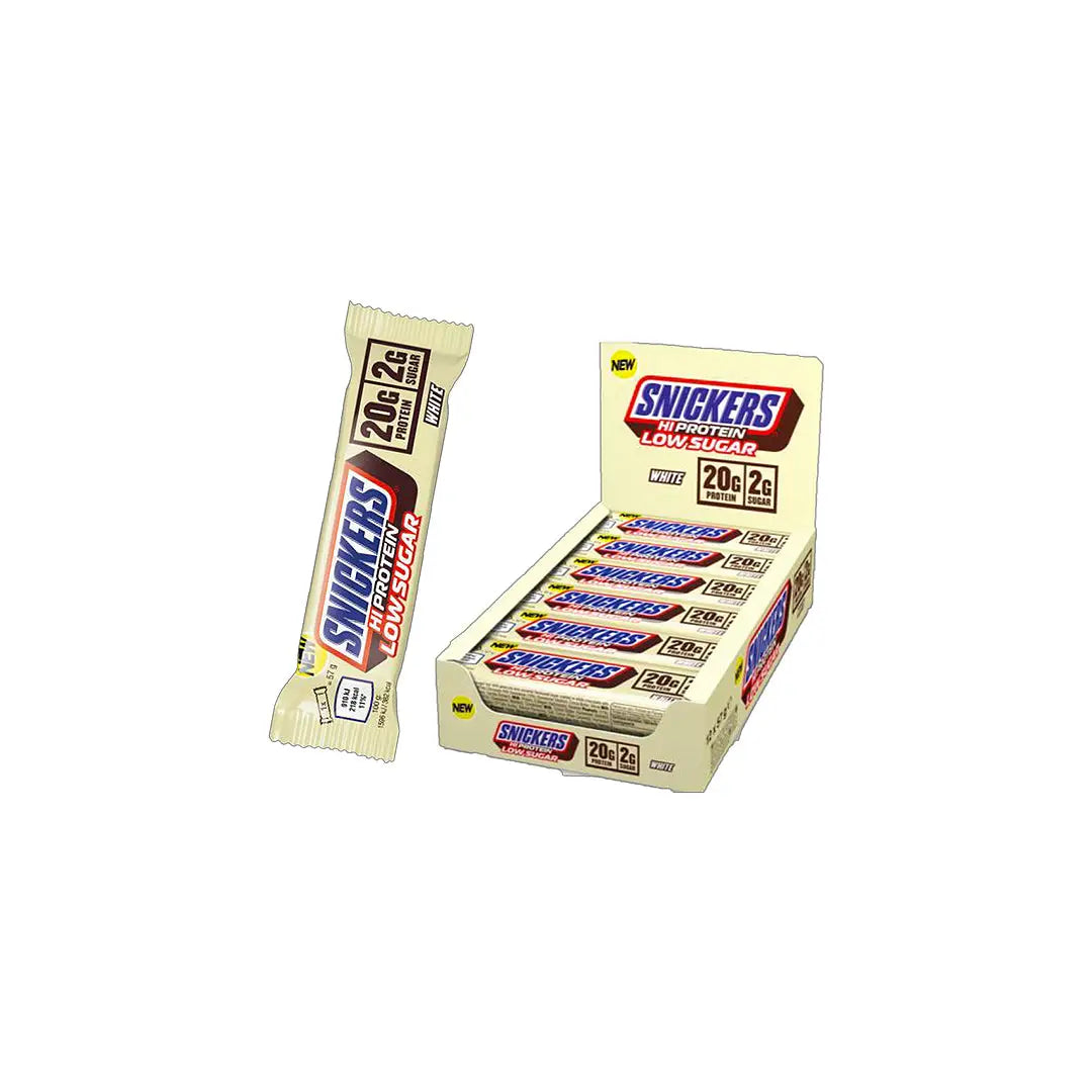 Snickers Hi Protein White Low Sugar Protein Bar 57g *12Pcs