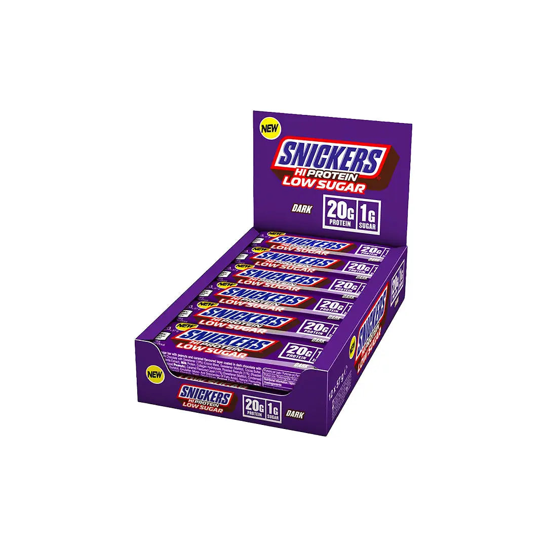 Snickers Hi Protein Dark Low Sugar Protein Bar 57g *12Pcs