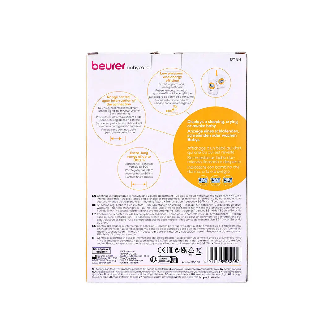 Beurer Babycare Analogue Baby Monitor BY84+6