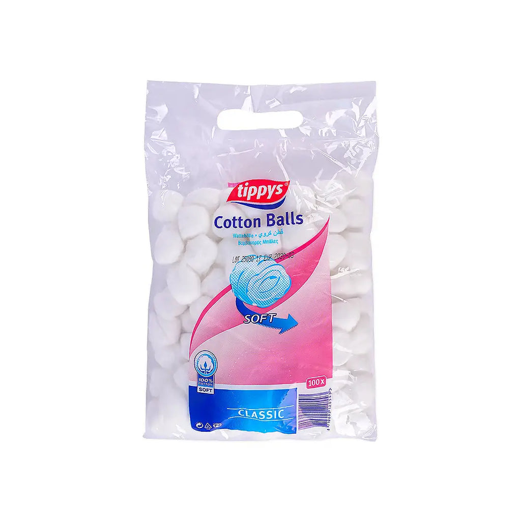 Tippys Cotton Balls White 100 Pcs