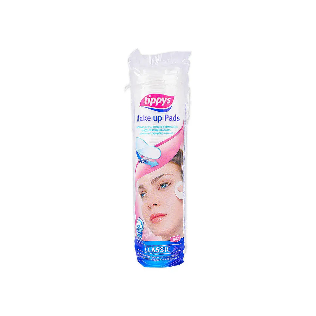 Tippys Make-Up Pads 80Pcs- Classic