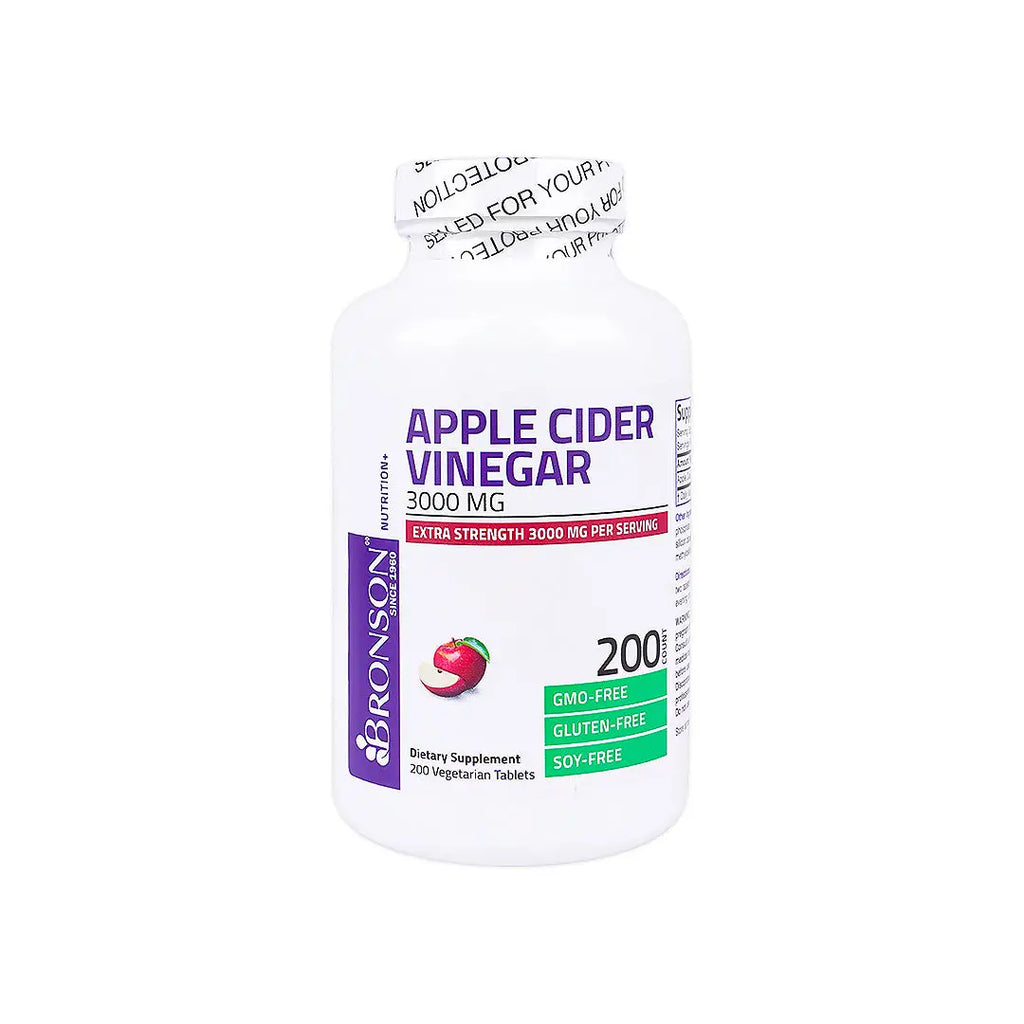 Bronson Apple Cider Vinger 3000 Mg 200 Tablets